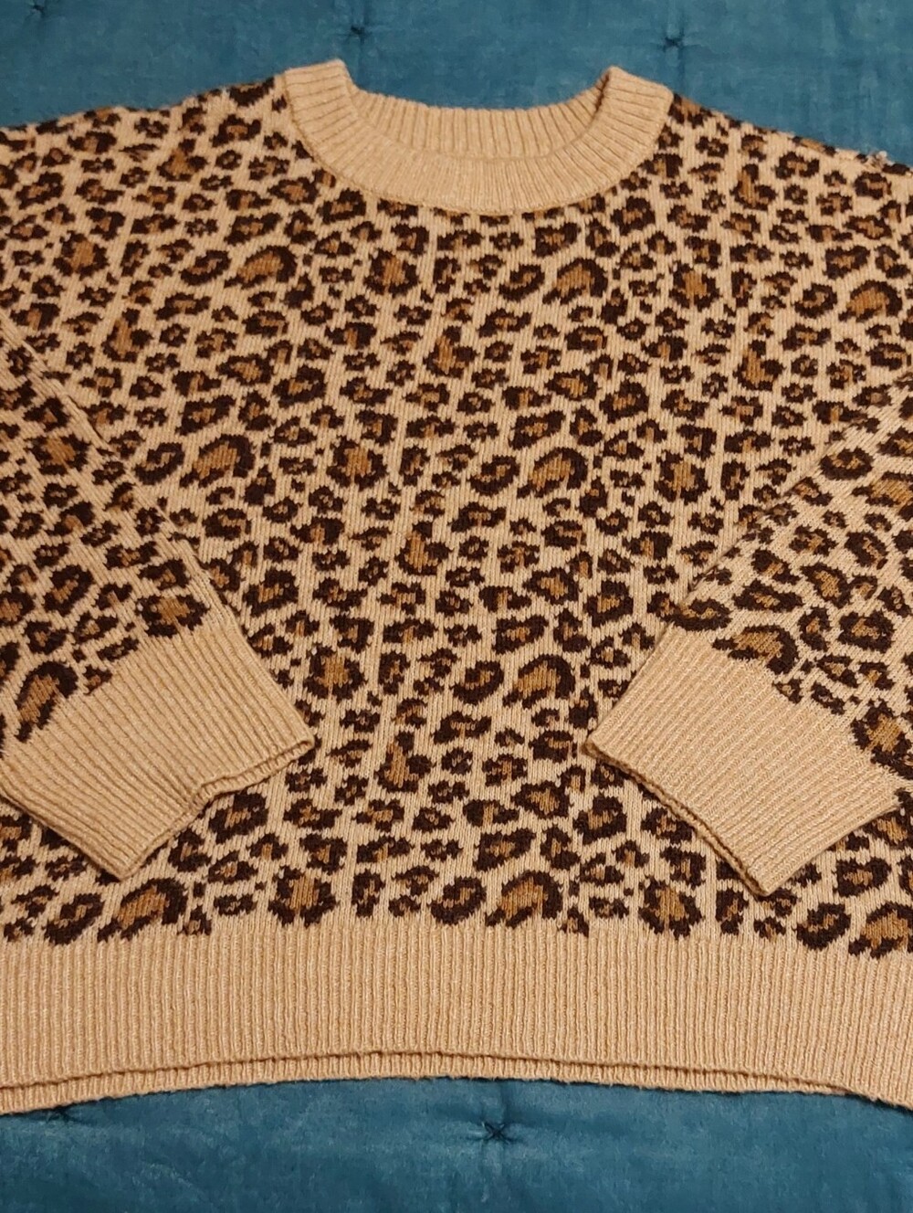 American Eagle Oversized Leopard Sweater